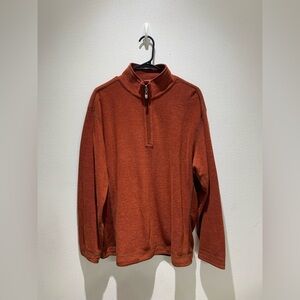 Tommy Bahama Men's 1/4 Zip Pullover Sweater Orange Size L